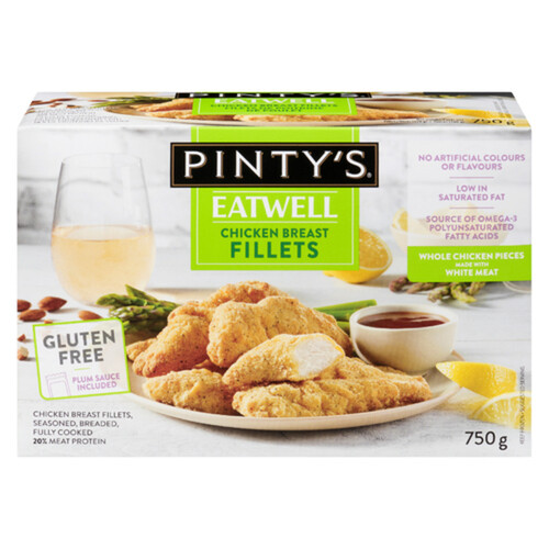 Pinty's Breast Fillets Seasoned Breaded And Fully Cooked Chicken 750 g (frozen)