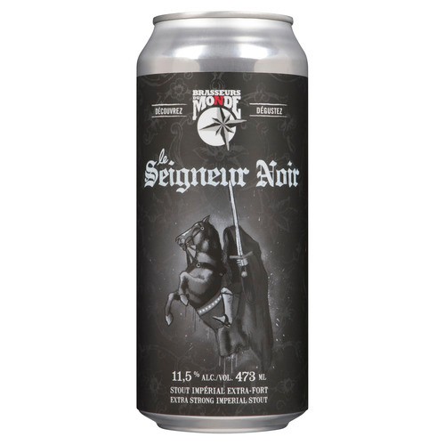 Brasseurs Du Monde Beer 11.5% Alcohol Seigneur Noir 473 ml (can)