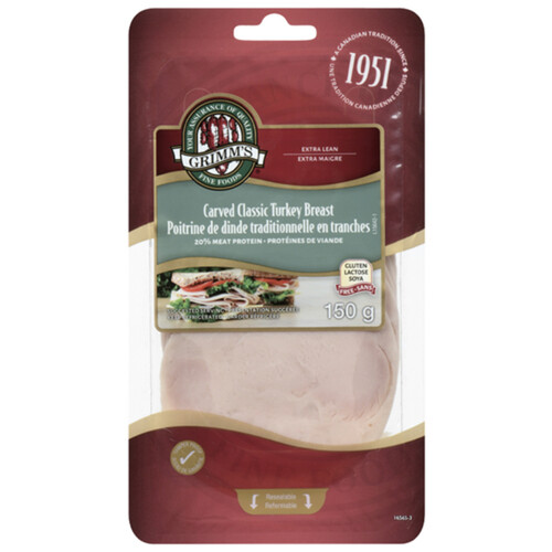 Grimms Fine Foods Carved Classic Turkey Breast Extra Lean150 g