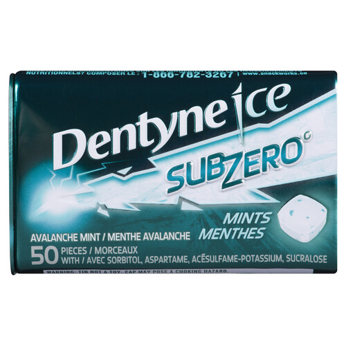 Dentyne Ice SubZero Avalanche Mint 50 pieces