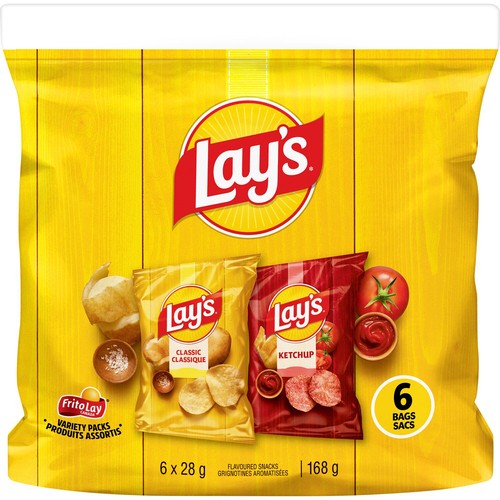 Lay's Potato Chips Variety Pack 6 x 28 g