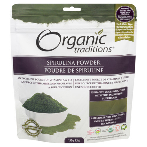 Organic Traditions Organic Spirulina Powder 150 g