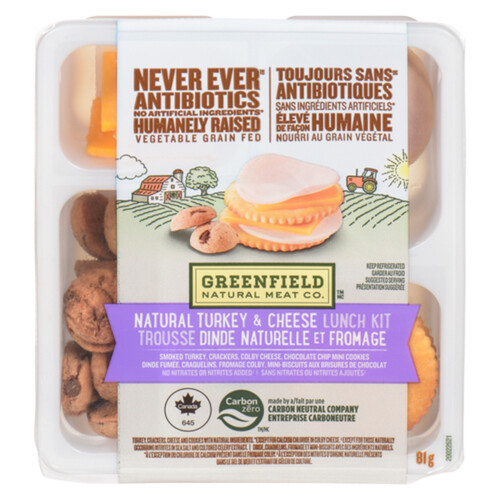 Greenfield Natural Meat Lunch Kit Natural Turkey & Cheese 81 g