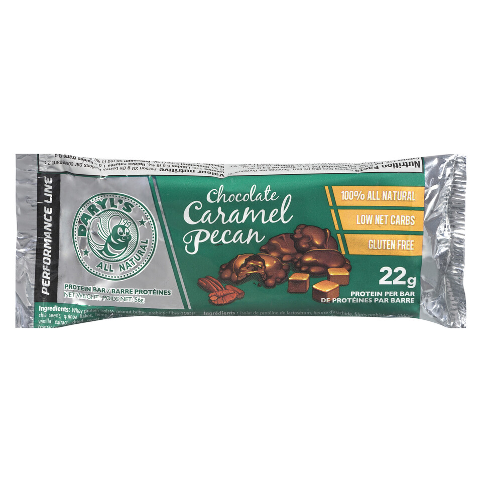 Daryls Performance Line Gluten Free Protein Bar Chocolate Caramel Pecan 56 G Voilà Online 6819