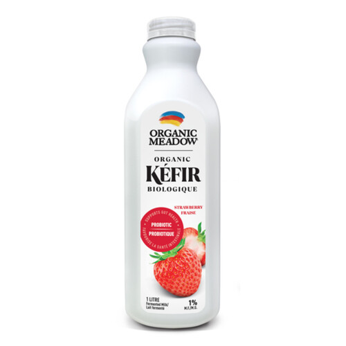 Organic Meadow Organic 1% Fat Strawberry Kefir 1 L