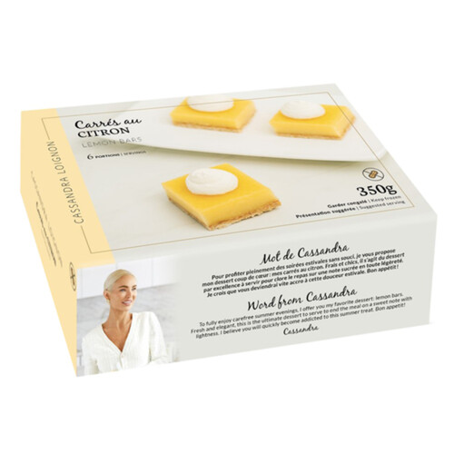 Cassandra Loignon Lemon Bars 350 g (frozen)