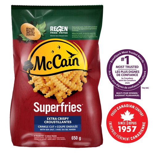 McCain Frozen Superfries Extra Crispy Fries Crinkle Cut 650 g