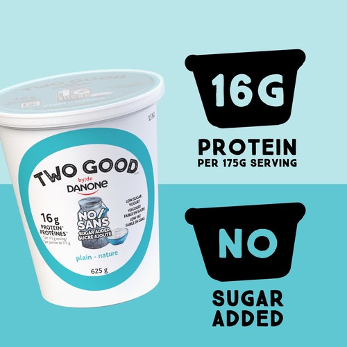 Two Good Low Sugar Yogurt Plain 1 g sugar 9 g Protein 625 g