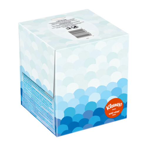 Kleenex Anti-Viral Facial Tissue 3-Ply 1 Cube Box x 55 Sheets