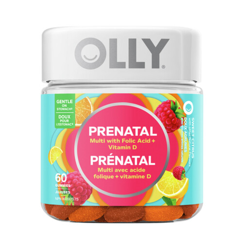 OLLY Prenatal Multivitamin Gummy Sweet Citrus 60 Count