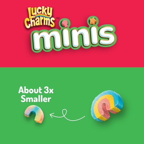 Lucky Charms Minis Cereal Sweetened Corn Puffs With Marshmallows 297 g