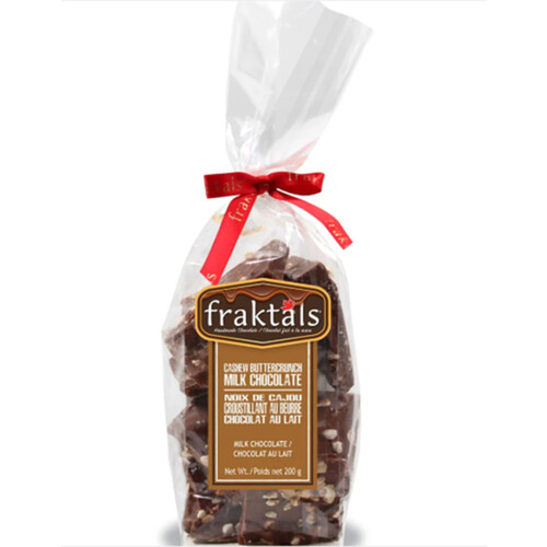 Fraktals Milk Chocolate Cashew Buttercrunch Medium Bag 200 g