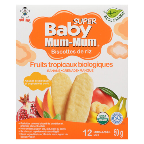 Hot-Kid Organic Baby Snack Mum Mum Super Tropical 50 g