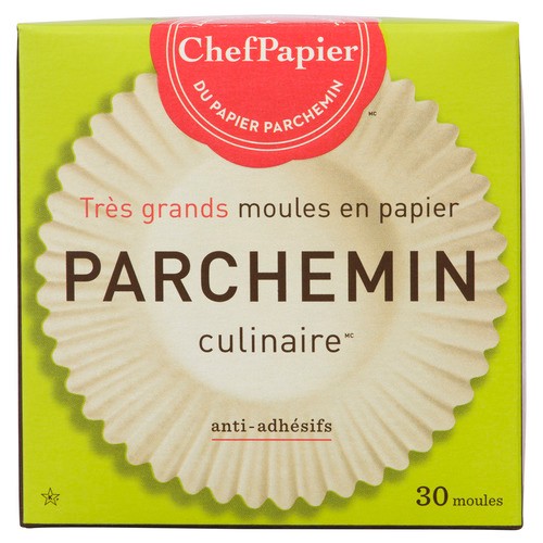 PaperChef Parchment Baking Cups Extra Large Non-Stick 30 EA