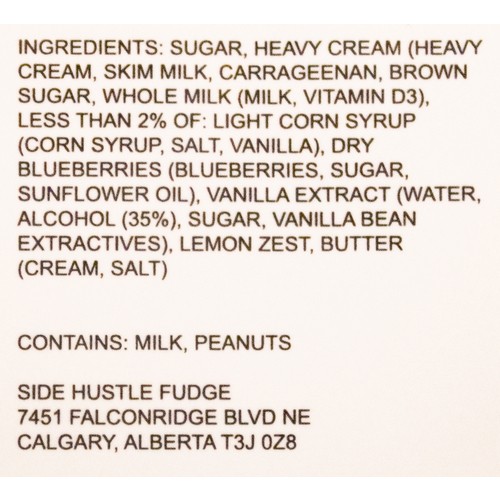 Side Hustle Fudge Bar lemon Blueberry 142 g