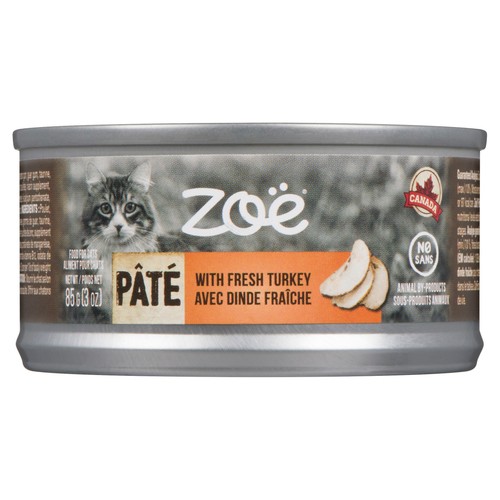 Zoe Wet Cat Food Pate Fresh Turkey 85 g