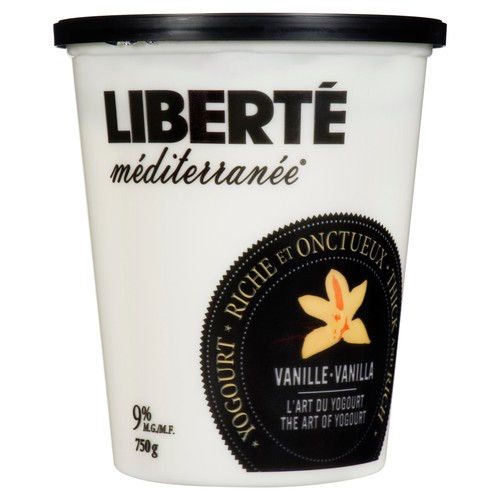 Liberté Mediterranean 9% Yogurt Vanilla 750 g