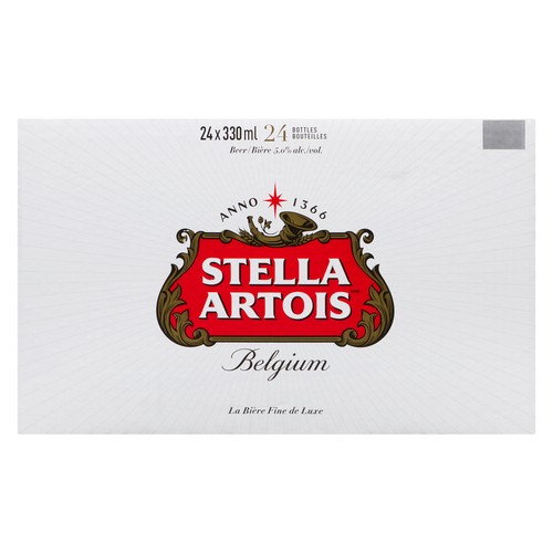 Stella Artois Beer 5% Alcohol 24 x 330 ml (bottles)