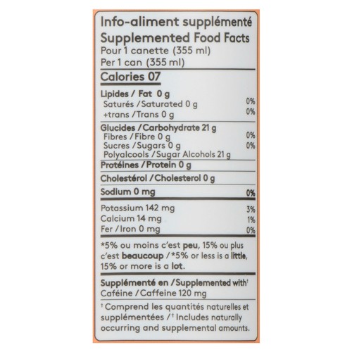 Ooya Energy Infusion Peach Kiwi Zero 355 ml (can)