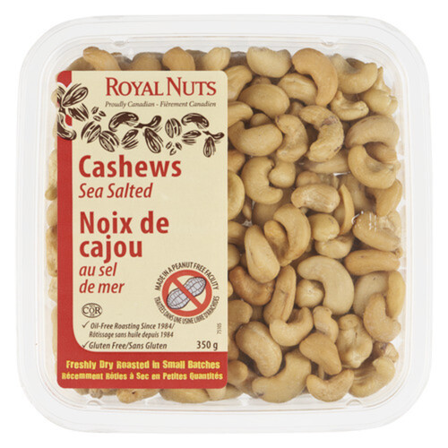Royal Nuts Gluten-Free Dry Roasted Cashews Sea Salted 350 g