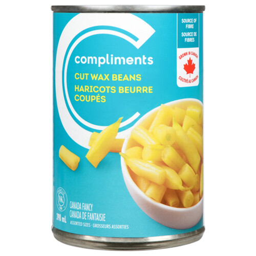 Compliments Canned Cut Wax Beans 398 ml