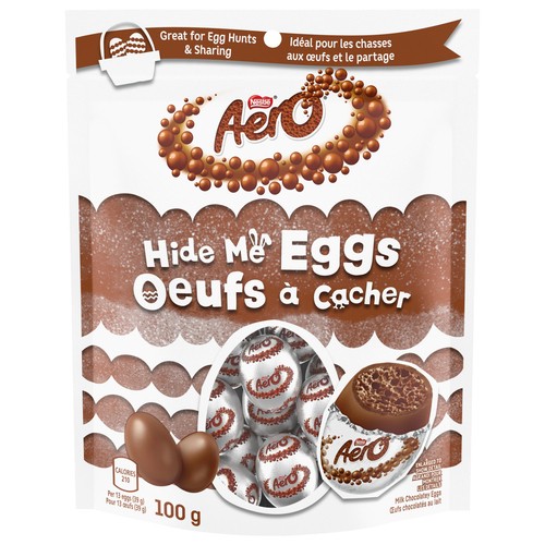 Nestlé Aero Hide Me Milk Chocolate Eggs 100 g