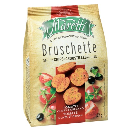 Maretti Bruschette Chips Tomato Olives & Oregano 142 g