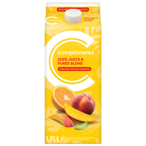 Compliments Refrigerated Juice Blend Orange Peach Mango 1.75 L