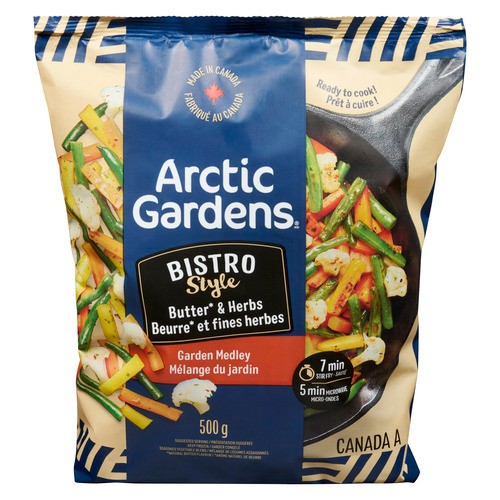 Arctic Gardens Bistro Style Seasoned Vegetable Blend Butter & Herbs Garden Medley 500 g