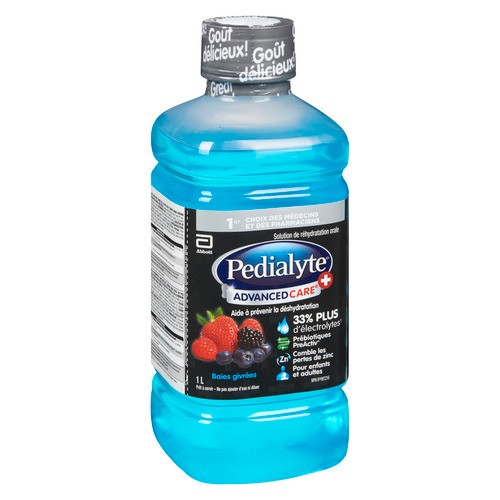 Pedialyte Advance Care Oral Rehydration Berry Frost 1 L