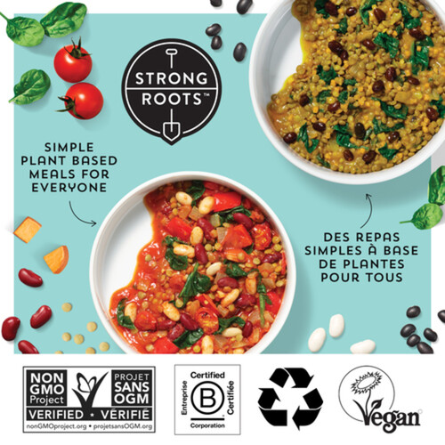 Strong Roots Frozen Meal White Bean & Lentil Tomato Stew 350 g