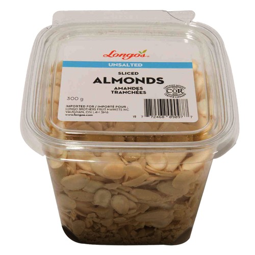 Longo's Sliced Almonds Blanched 300 g