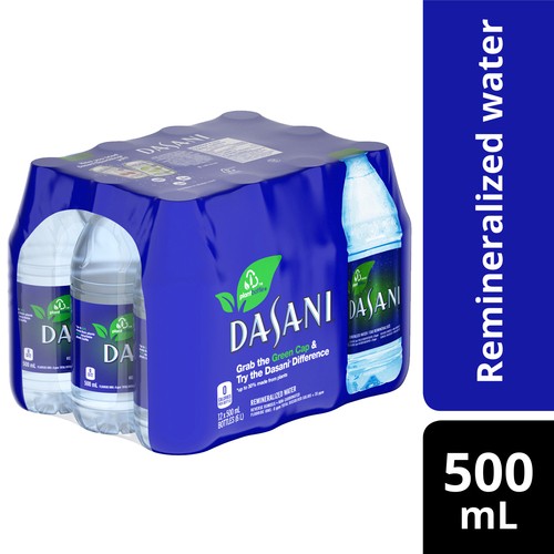 Dasani Remineralized Water 12 x 500 ml (bottles)
