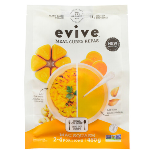 Evive Frozen Meal Cubes Mac Squash 450 g