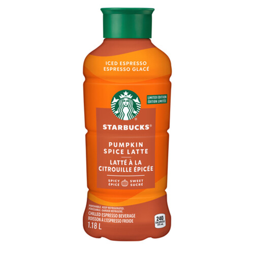 Starbucks Iced Espresso Beverage Classics Pumpkin Spice 1.18 L