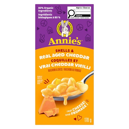 Annie's Macaroni & Cheese Shells & Real Aged Cheddar 170 g