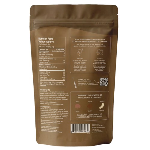 Landish Latte Mix Reishi Chaga Chai 135 g