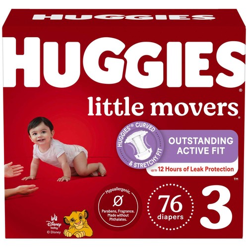 Huggies Diapers Little Movers Size 3 76 count