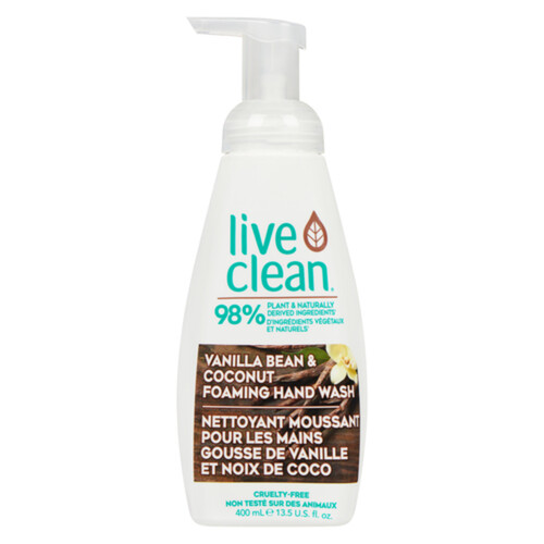 Live Clean Foaming Hand Soap Vanilla Coconut 400 ml