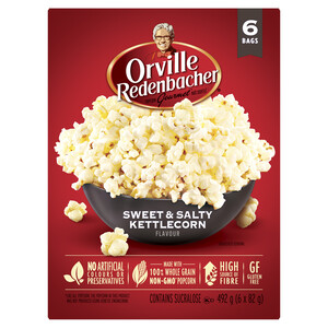 Orville Redenbacher's Microwave Popcorn Sweet And Salty 6 x 82 g