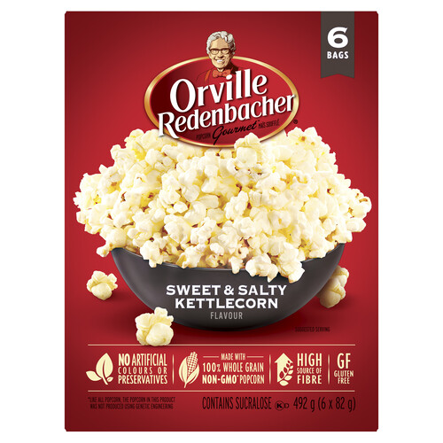 Orville Redenbacher's Gluten-Free Microwave Popcorn Sweet And Salty 6 x 82 g