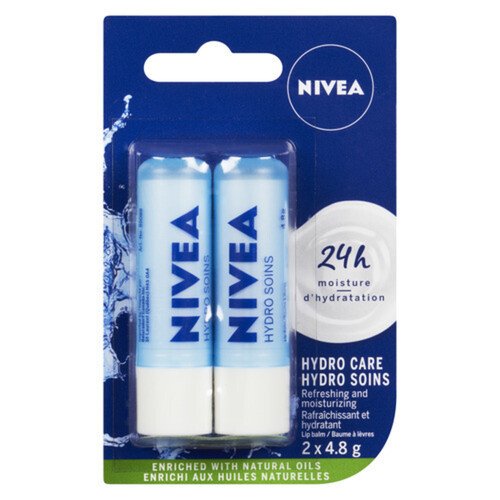 Nivea Caring Lip Balm Hydro Care 2 x 4.8 g