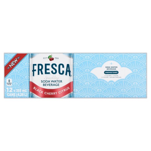 Fresca Soda Water Beverage Black Cherry Citrus 12 x 355 ml (cans)