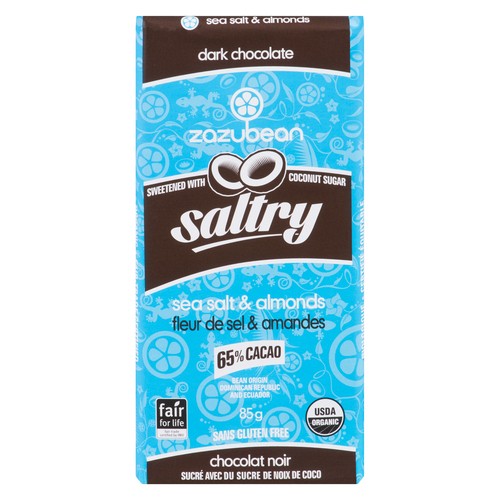 Zazubean Salty Bar Sea Salt & Almonds 85 g