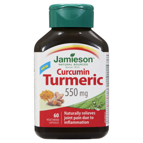 Jamieson Curcumin Turmeric 550 mg Vegetarian Capsules 60 Count