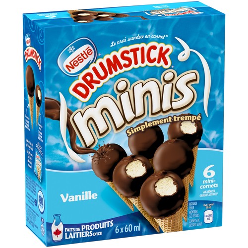 Nestlé Drumstick Frozen Minis Dipped Vanilla 6 x 60 ml