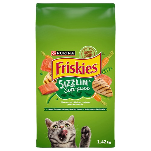 Friskies Dry Cat Food Chicken, Salmon, Peas & Carrots 1.42 kg