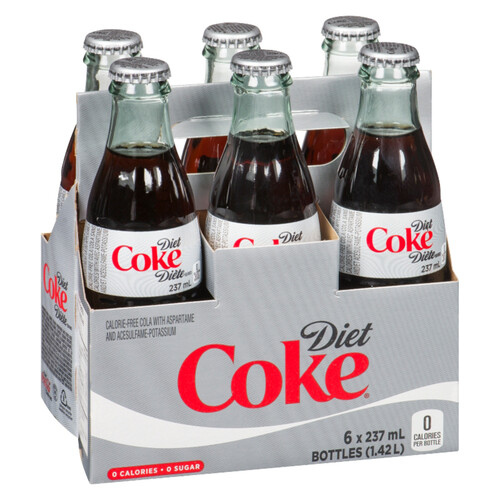 
Coca-Cola Diet Coke Glass 6 x 237 ml (bottles) 