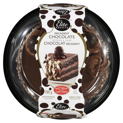 Elite Sweets Cake Decadent Chocolate 6-Inch 700 g (frozen)