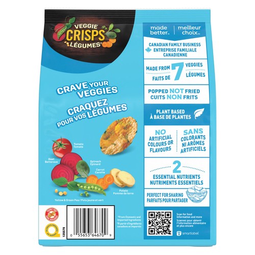 Dare Veggie Crisps Salt & Vinegar 100 g